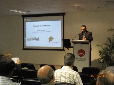 Dr Khaled Abbas Chairing Transport Group Institute of Engineers Australia 2007